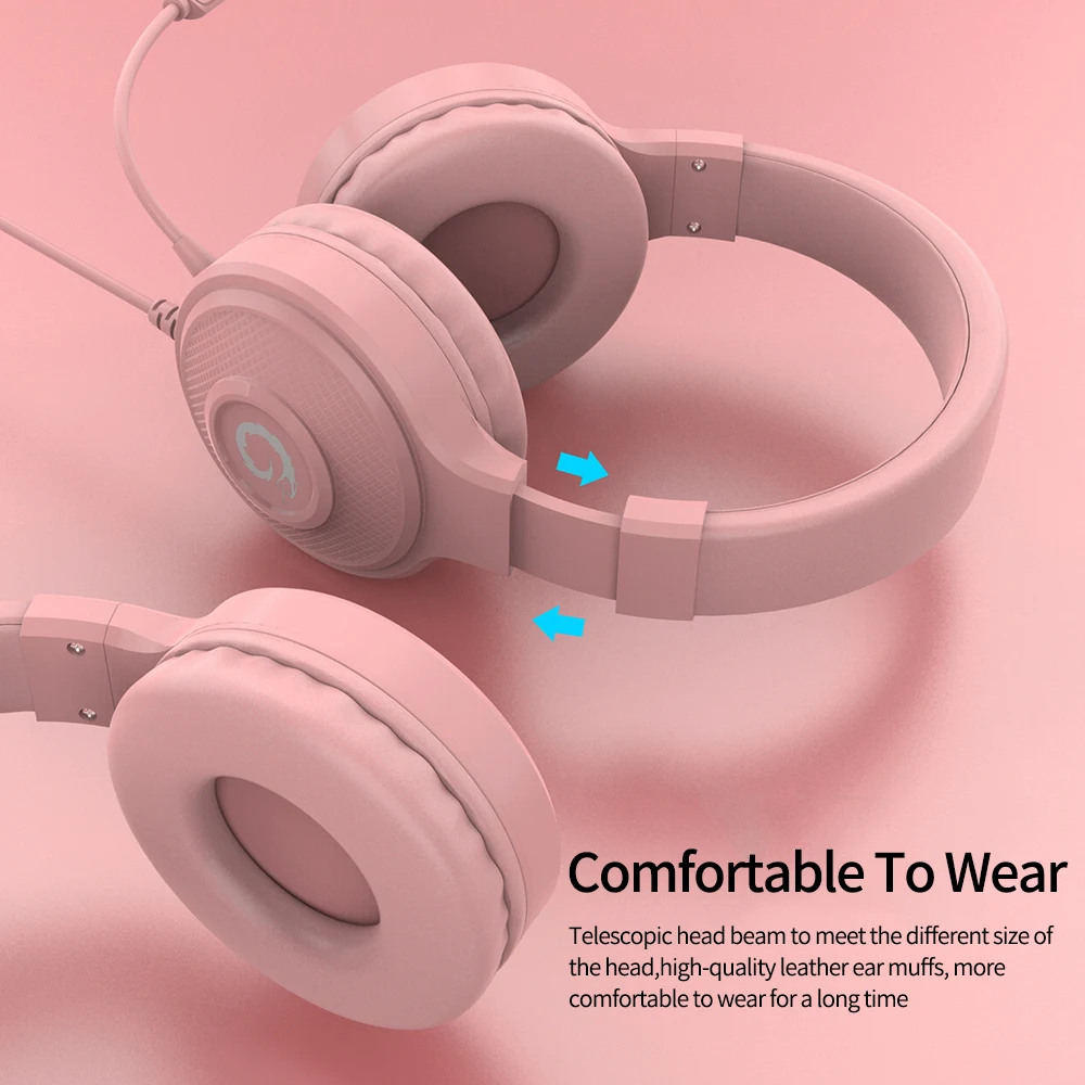 3.5MM Gaming Headphones Wired with Microphone Headworn Bone Conduction wired Headset For PC Computer Laptop PS4 PS5 Phone