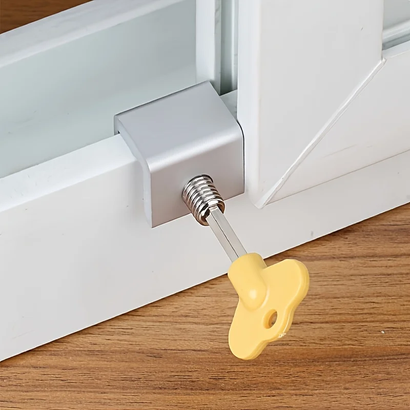 2pcs Window Lock Buckle Fixed Aluminum Alloy Screen Sliding Window Child Protection Safety Household Anti-Theft Limit Device window lock