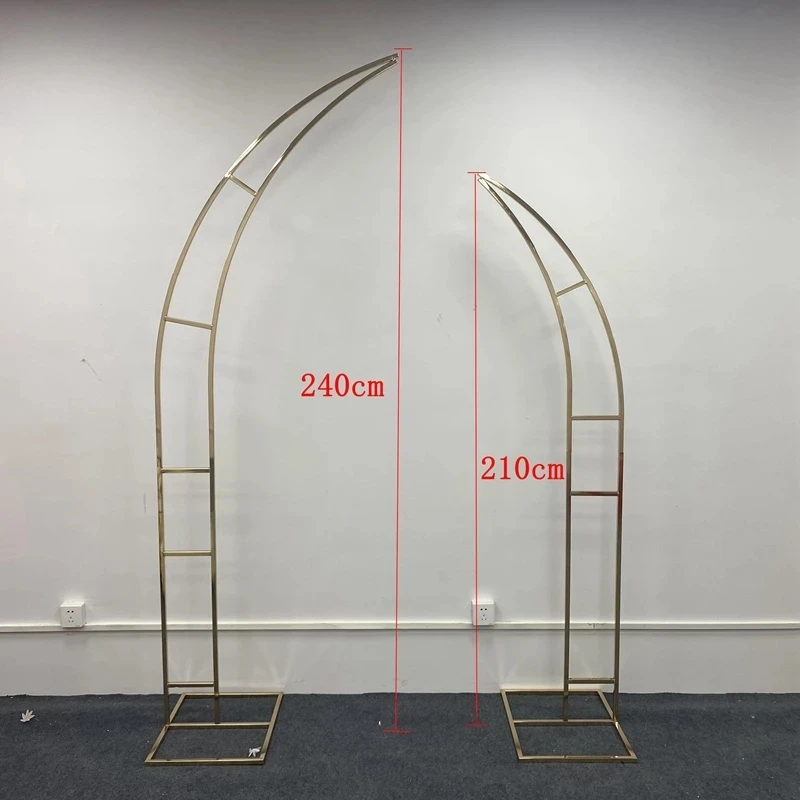 

Свадебные реквизиты блестящая золотая луна в форме сердца арка для улицы дома Фотофон украшение Цветочная подставка