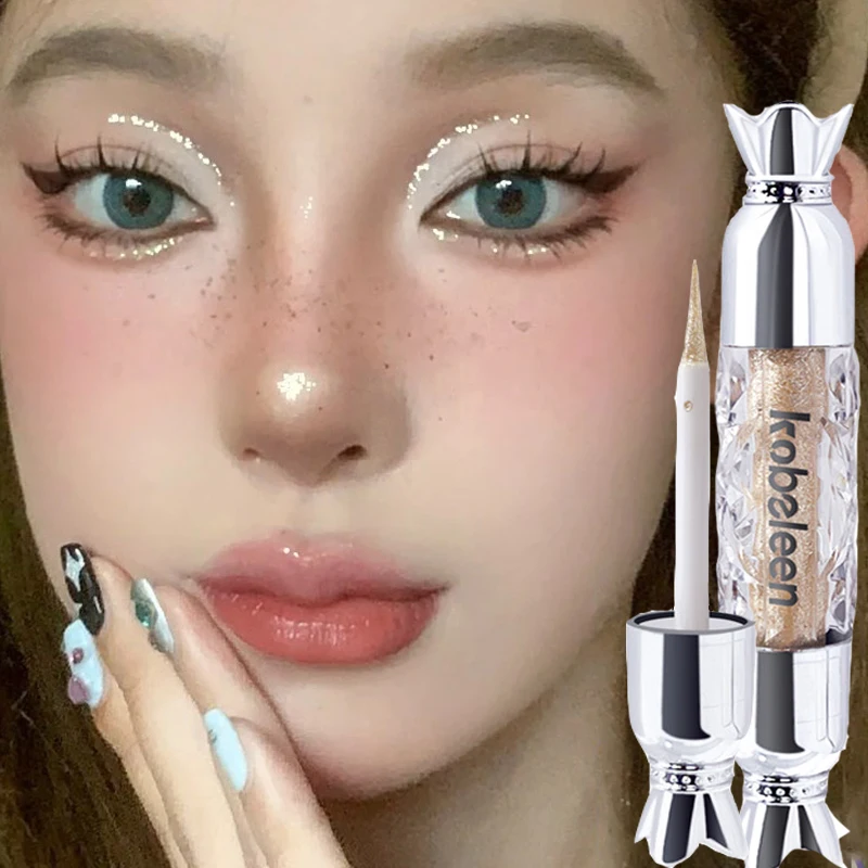 Glitter Liquid Eye Shadow Eyeliner Highlighter Stick Waterproof Shimmer And Shine Paillettes Eye Silkworm Pencil Makeup Beauty Tool