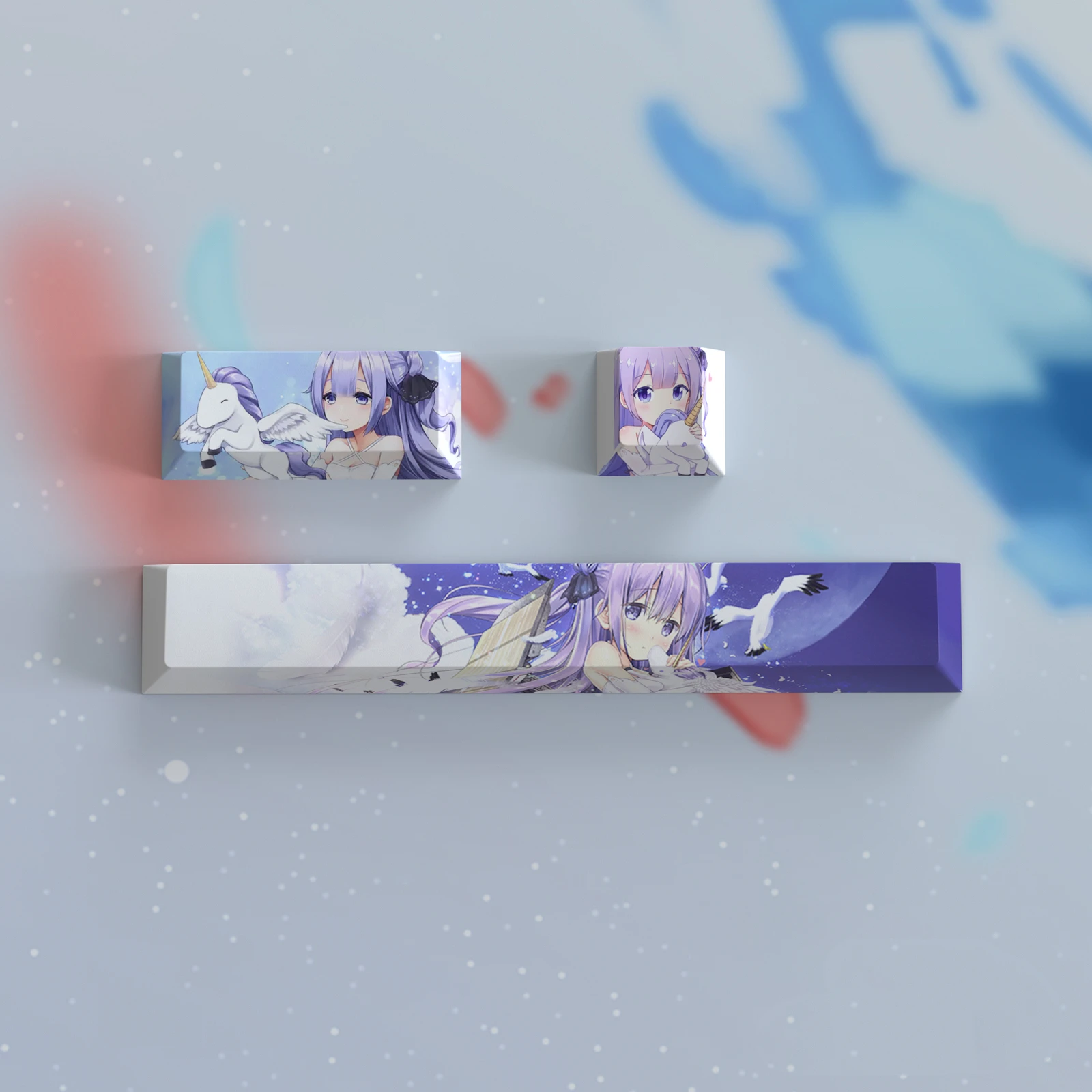 Azur Lane Keycaps Grupo Barra de Espaço 6.25u Esc 2.25u Entrar Pbt Tintura Subbed Anime Gaming Agir Perfil Cereja Chaves - Imagem 5
