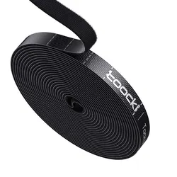 Toocki Versatile Cable Organizer & Management System - Tearable Wire and Cord Winder Ties - 3 M (Black)