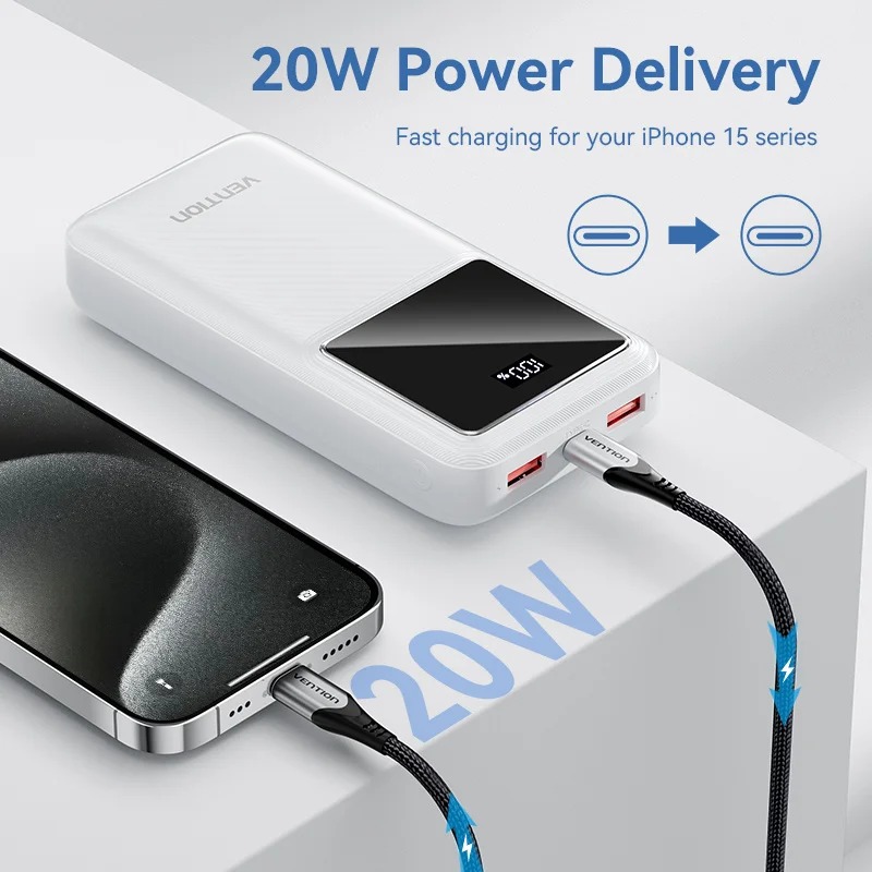 Vention 22.5W Power Bank Fast Charge 20000mAh Portable PowerBank for iPhone 15 Pro Max Xiaomi 10000mAh Portable Battery Charger wireless charger,power adapter,phone charger adapter,magnetic wireless charger,wireless charging pad,magnetic charger,wireless phone charger,wireless charger stand,wireless charging station,magnetic wireless charger holder