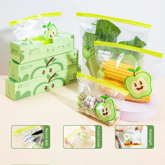 Újrafelhasználható Cipzáras Zacskó Élelmiszer -Minőségű Átlátszó Tároló Táska Cipzárral Tömítő Műanyag Konténer Utazási Kemping Konyha - Image 2