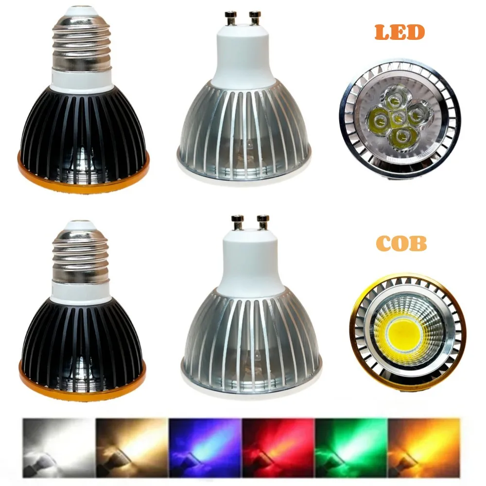 

5W Led Spot Bulb GU10 E27 Dimming Spotlight AC110V/220V Home Downlight Bulb Lamps Warm White Cool White Colorful 85-265V 12/24V