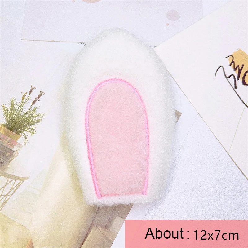 10 Teile/los Cartoon Plüsch Rosa Liebe Kaninchen Ohr Ecke Gepolsterte Applique Handwerk Für DIY Stirnband Haar Clips Zubehör Patches – Detail 3