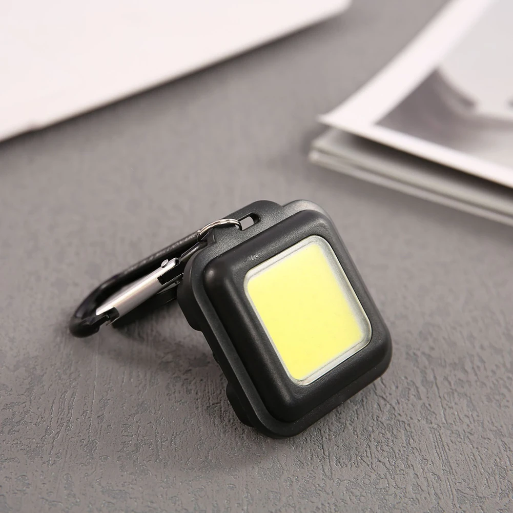 500LM Small Pocket Flashlight USB Charging Keychain Flashlight Compact Camping Torch Multipurpose for Outdoor Fishing Emergency