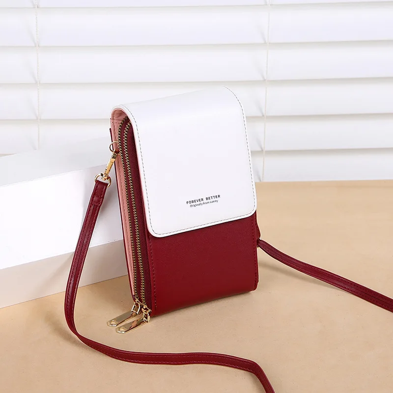 

Female Leather Cheap Multifunction Mobile Phone Bags Ladies Fashion Single Crossbody Purse Women Large Capacity Messenger Bag