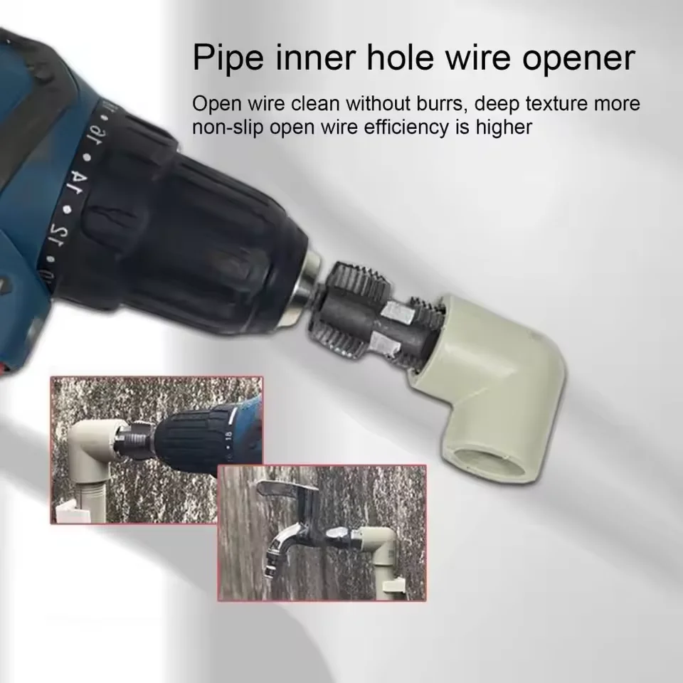 Electric Drill Water Pipe Threader High-Speed Steel Rustproof Corrosion Resistant Faucet Installation Pipe Threader Accessories