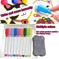 Quick - Dry Fade - Resistant Whiteboard Marker & Eraser Set (10pcs)
