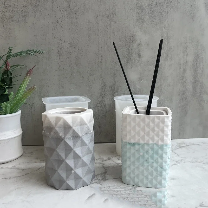 Small Flowerpot Cement Silicone Molds DIY Craft 10 Styles Storage Bottle Candle Holder Cup Epoxy Resin Mold for Concrete Pen Box silicone molds