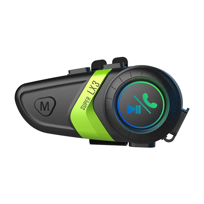 

LX3 High Endurance 1200MAH Helmet Bluetooth Headset Bluetooth 5.0 Wireless Hands-Free Call Stereo Anti Noise Waterproof Earphone