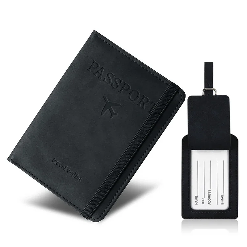 RFID Blocking Travel Passport and Credit Card Holder Case - Stylish PU Leather Protective Accessory