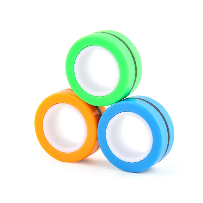 Fingertip Magnetic Rings Anti Stress Fidget Toys For Anxiety Autismus Spielzeug Brinquedos Para Al&iacute;vio Do Estresse