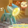 LED Night Light Mini Folding Desk Lamp Cute Pet Lights Dog Deer Portable Night Light Student Living Room Decor Gift 2