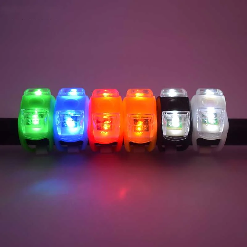Wasafire ミニシリコン自転車ライト 2つのled 夜間安全警告灯 ハンドルバーライト 自転車フロントライトとリアライト サイクリング用 Aliexpress スポーツ エンターテイメント 自転車用ライト フロントとリアシリコーン主導のバイクライトセット 高強度多目的耐水性