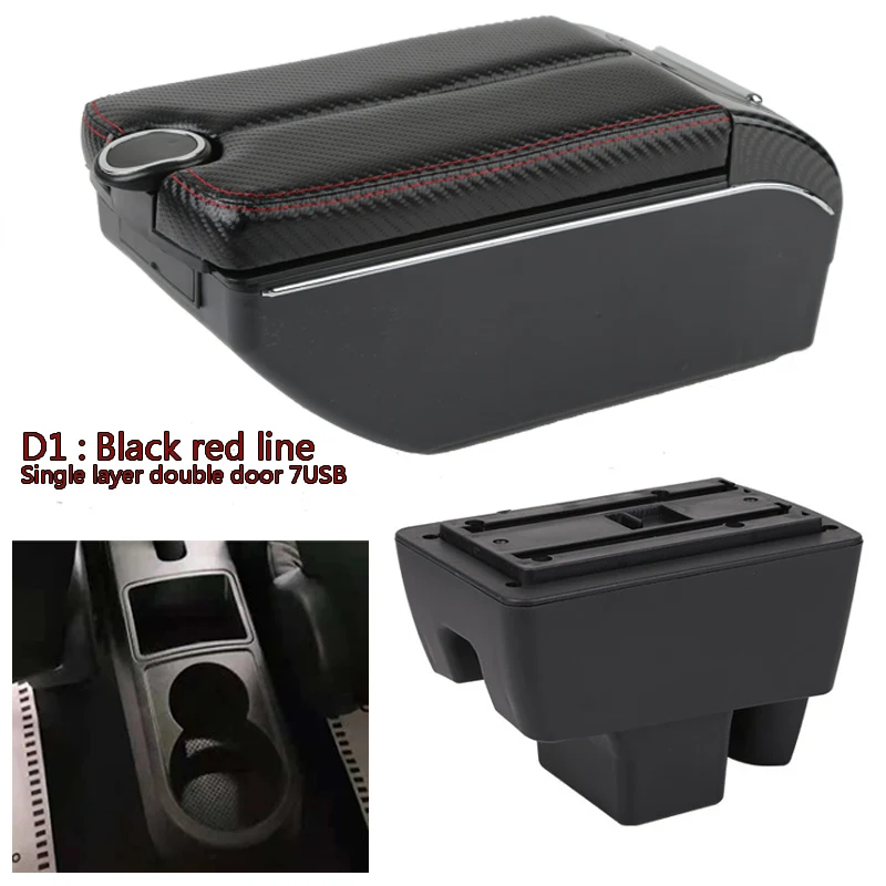 

For Skoda RAPID Armrest Retrofit For Volkswagen Polo 2020 -2022 Double door Car Armrest box Center Storage box car accessories