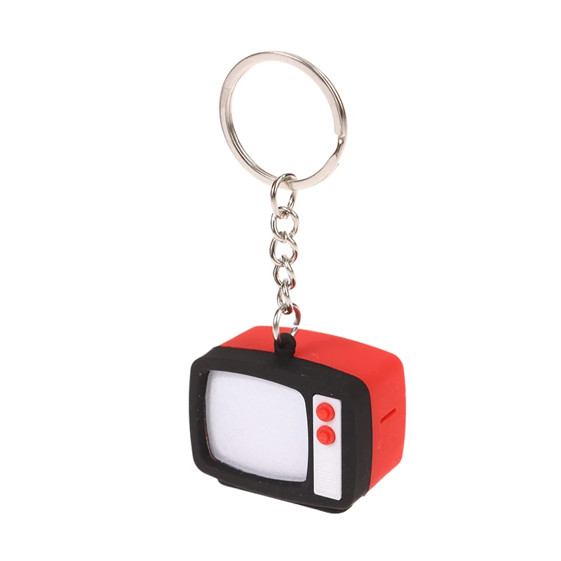 Xasbseulk Sleutelhanger TV retro, punk, portemonnee, met