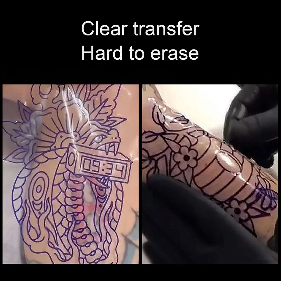 Carta per Trasferimento Termico Trasparente per Tatuaggi, Carta per Stencil per Tatuaggi 50 Pezzi per Carta per Trasferimento Termico per Tatuaggi, Carta per Pellicola
