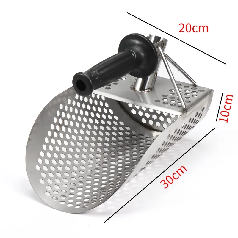 Sand Filter Metal Detector Beach Sand Shovel Hourglass Treasure Hunt Stainless Steel Hexagonal Shovel Outdoor Exploration Tool