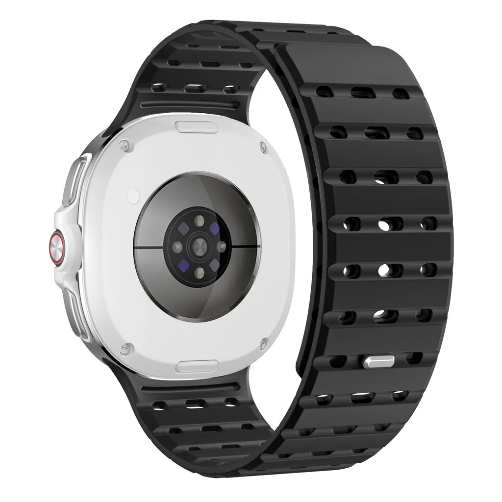Magnetic Silicone Sport Loop Strap with Curved End and No Gaps