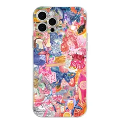 Chic Pink Girly Phone Case with Clear Back Cover - Samsung A23 (T - 388LALA6319W1)