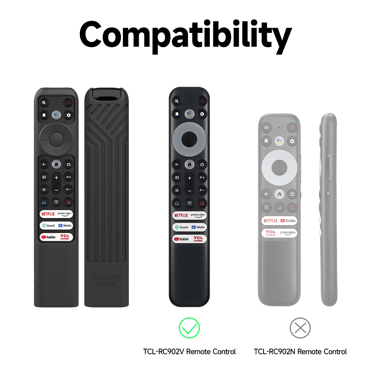 Tcl Telecommande Coque De Télécommande En Silicone Léger Pour TCL RC716/ RC833 - Anti Telecommande Tcl