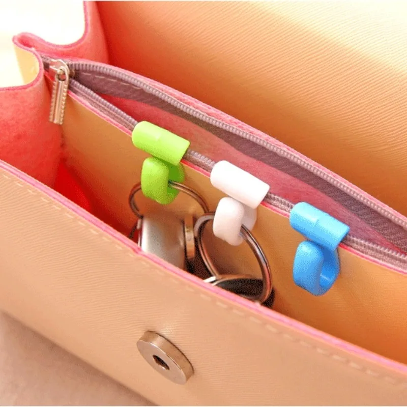 Bag Organizer 2PCS Colorful mini built-in bag clip prevent lost key hook rack store clip used in bags