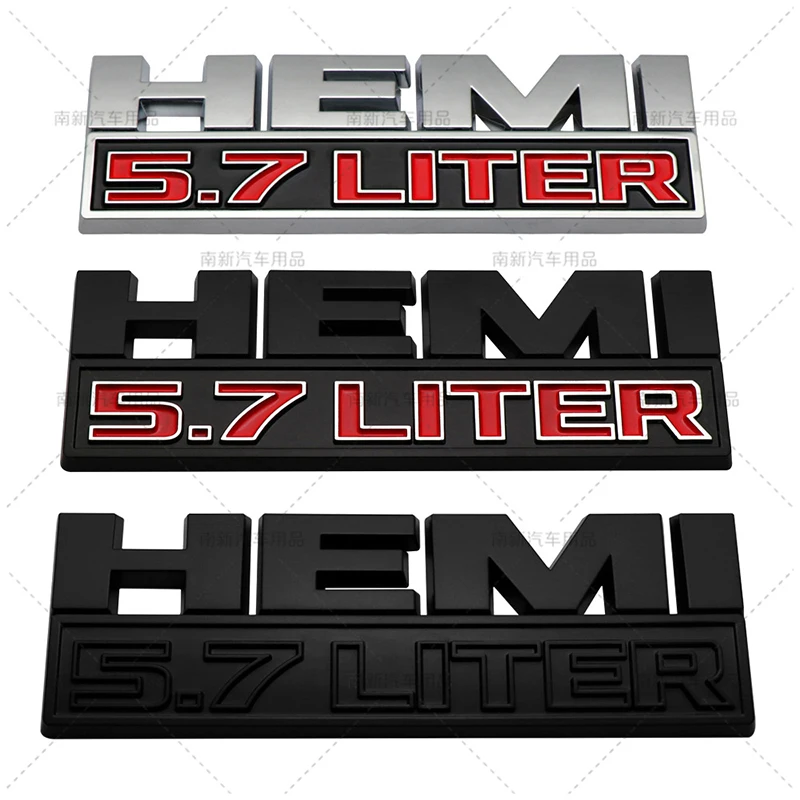 

ABS Hemi 5,7 литровые наклейки на автомобильные крылья, значок на двигатель, эмблема на багажник заднего багажника, для путешествия в автомобиль, строительный механизм, Мститель, Challenger