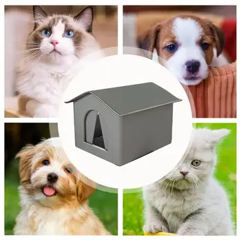 Outdoor Cat House Foldable Warm Pet Cave for Winter Waterproof Rainproof Kitten Cave Pet Tent Bunny Bed for Feral Cat Puppy 4