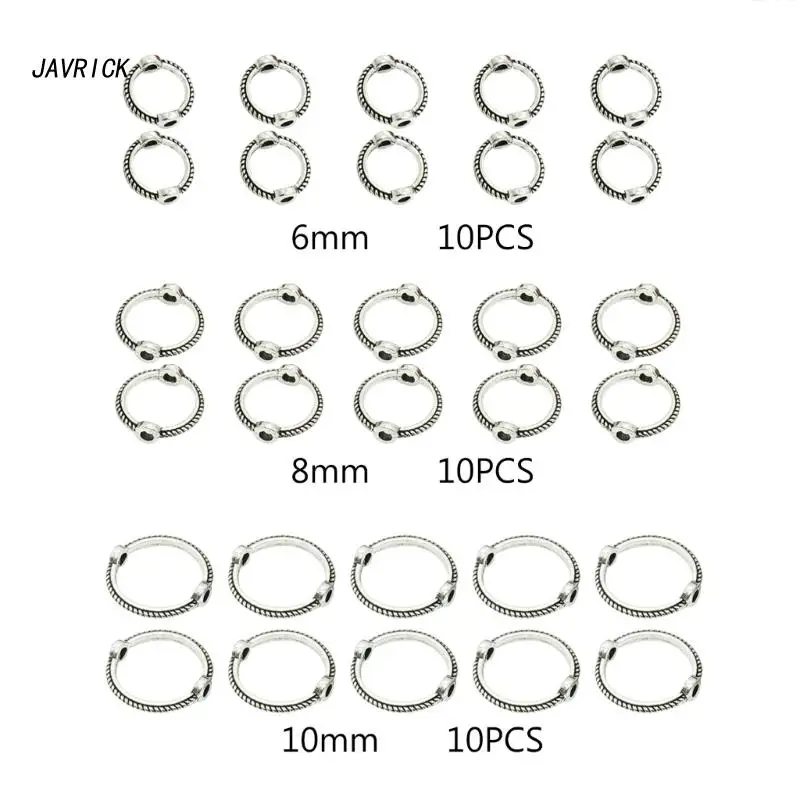 Spacers End Caps Bead Caps Jewelry Tools Equipments 30pcs Ring