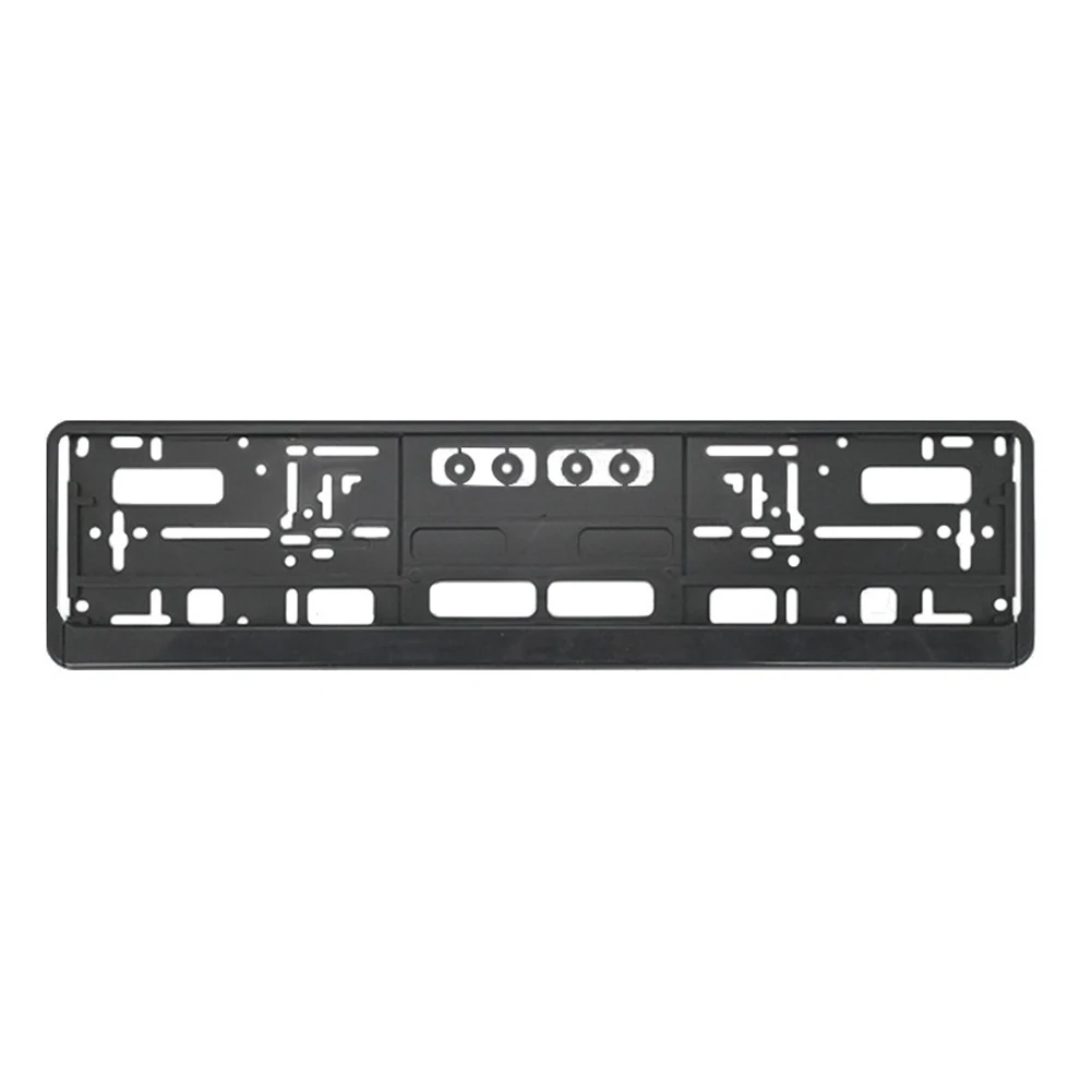 Black EU Standard License Plate Holder Frame - Easy Install, Anti-Corrosion, Waterproof, Durable, 2-Pack