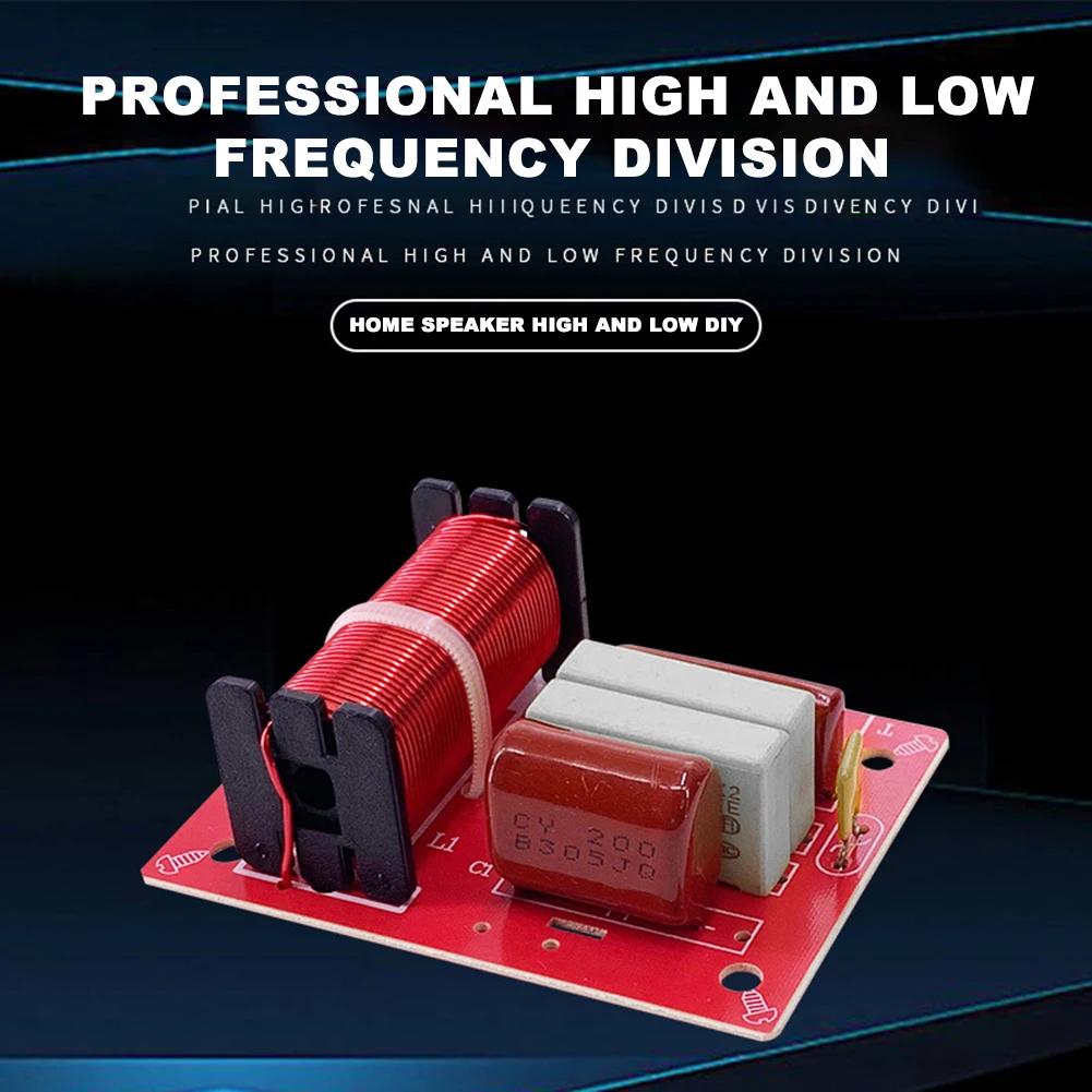 Audio Speaker Frequency Divider Full Range Treble Bass 80W 2 Way Crossover Audio Filters HiFi Speaker Dual Crossover