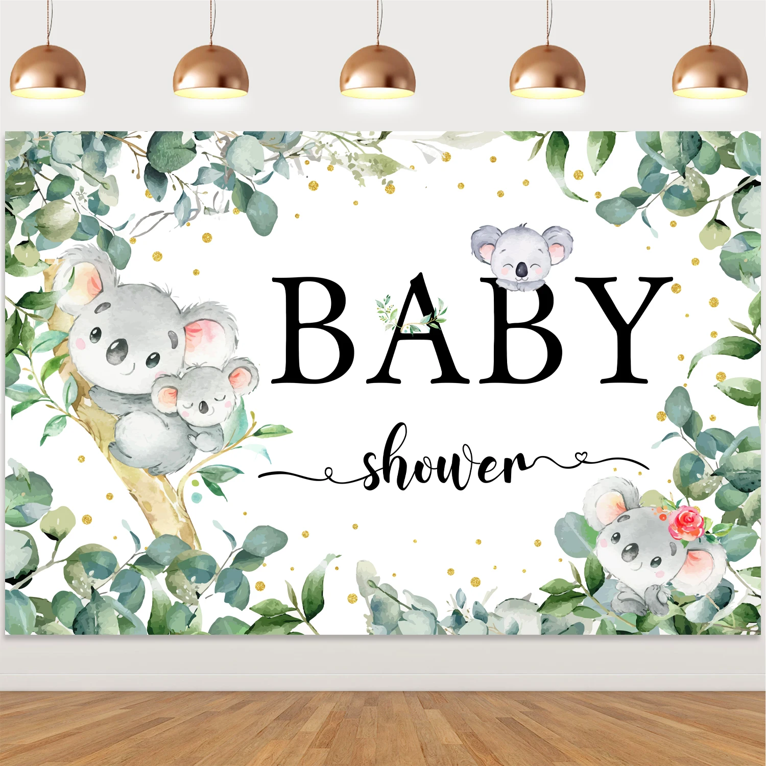 

Koala Birthday Backdrop Decor for Kids Koala Party Banner Photography Background for Zoo Jungle Animal Theme Party Supplies