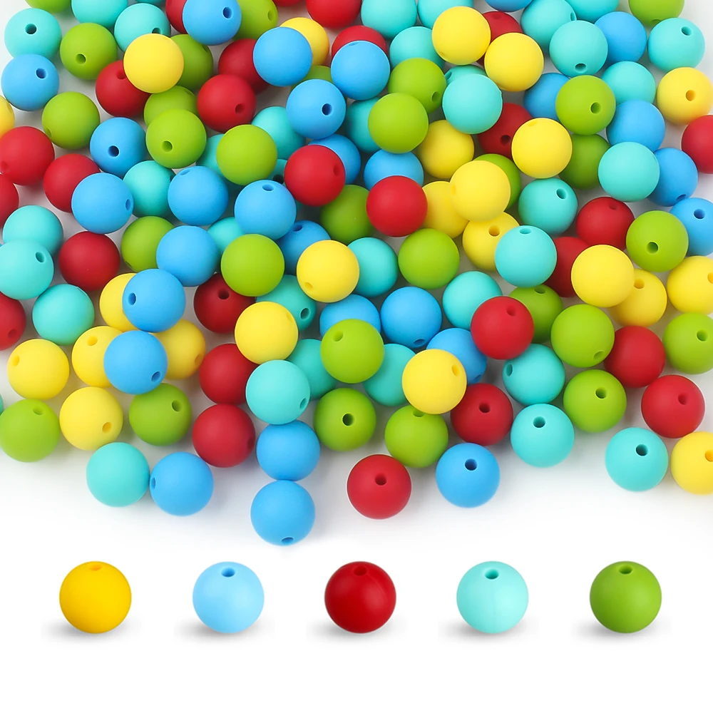 Vibrant Silicone Beads Set for DIY Jewelry & Crafting – 20-Piece Collection