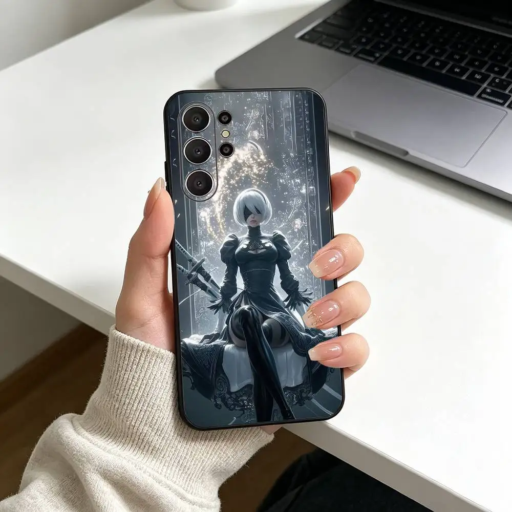 2B Automata-NieR Black Soft Silicone Phone Case