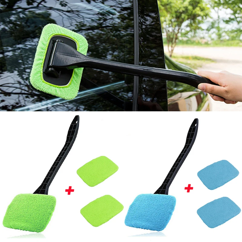 

Auto Cleaning Wash Tool with Long Handle Car Window Cleaner Washing Kit Windshield Wiper Microfiber Wiper Cleaner Cleaning Brush