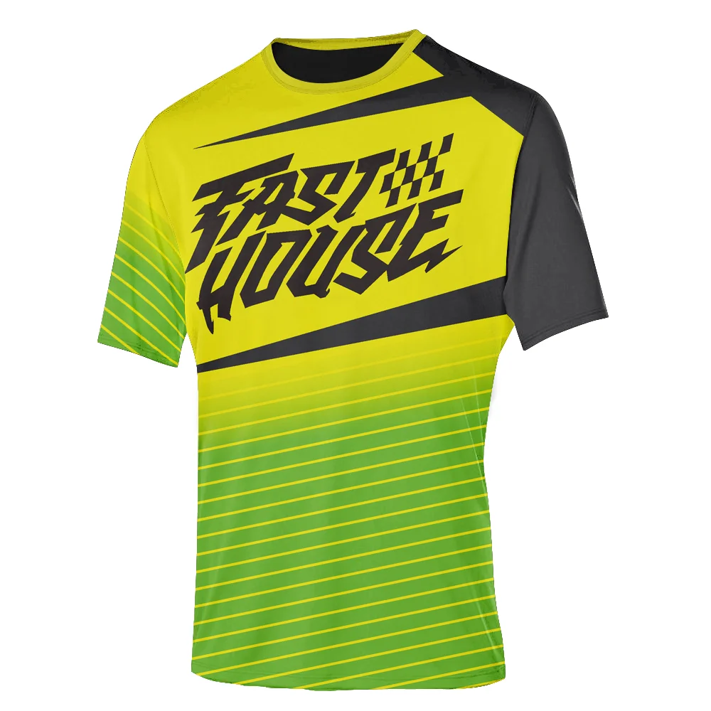 thumbnail image 1 of Nueva camiseta de ciclismo para hombre, de manga corta, transpirable, para motocross, carreras, todoterreno, DH, bicicleta, locomotora, 1 of 5