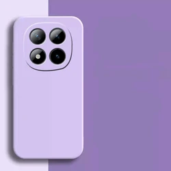 Shockproof Liquid Silicone Soft Case Cover for Redmi Note 15 and Pro Plus (Grass Purple)