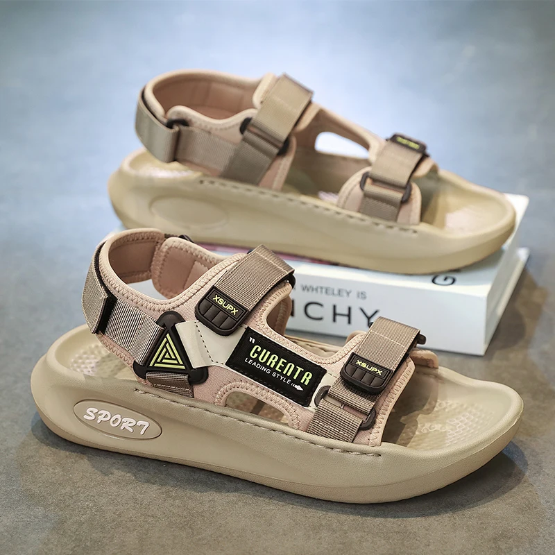 Men's Platform Sandals Summer Slippers Fashion Non-slip Beach Sandals Summer Men Open Toe Buckle Shoes