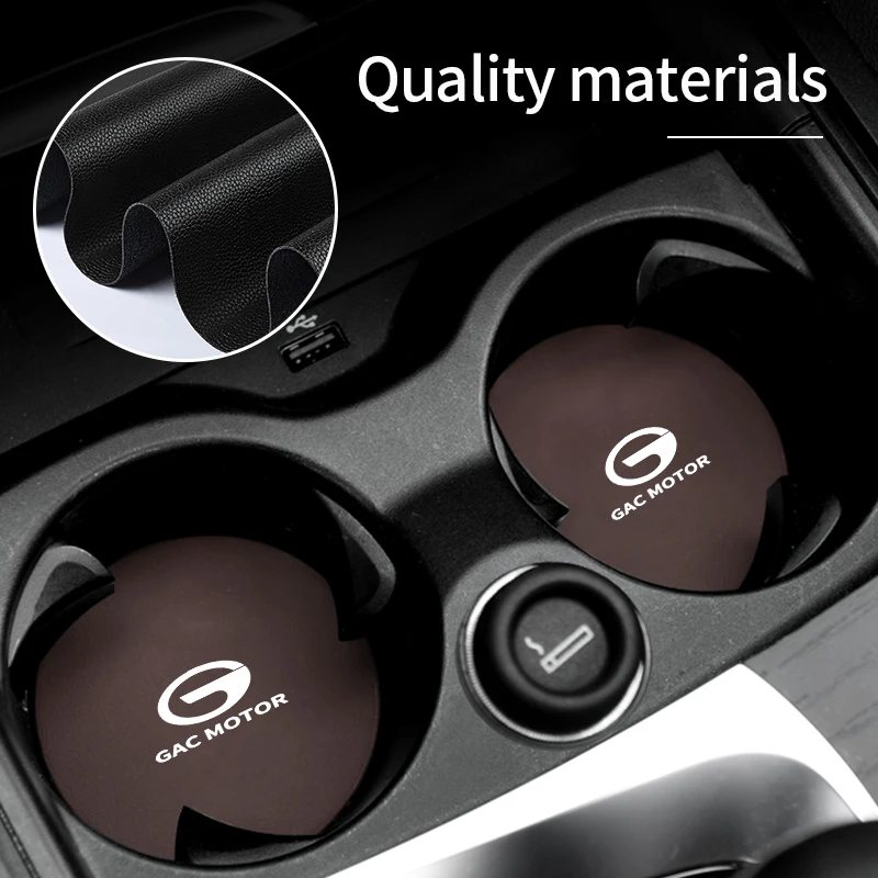 2PCS Car Coaster Anti-slip Water Cup Holder Pad For Trumpchi GAC GS8 GS5 GS3 GS4 Emzoom Waterproof Mats