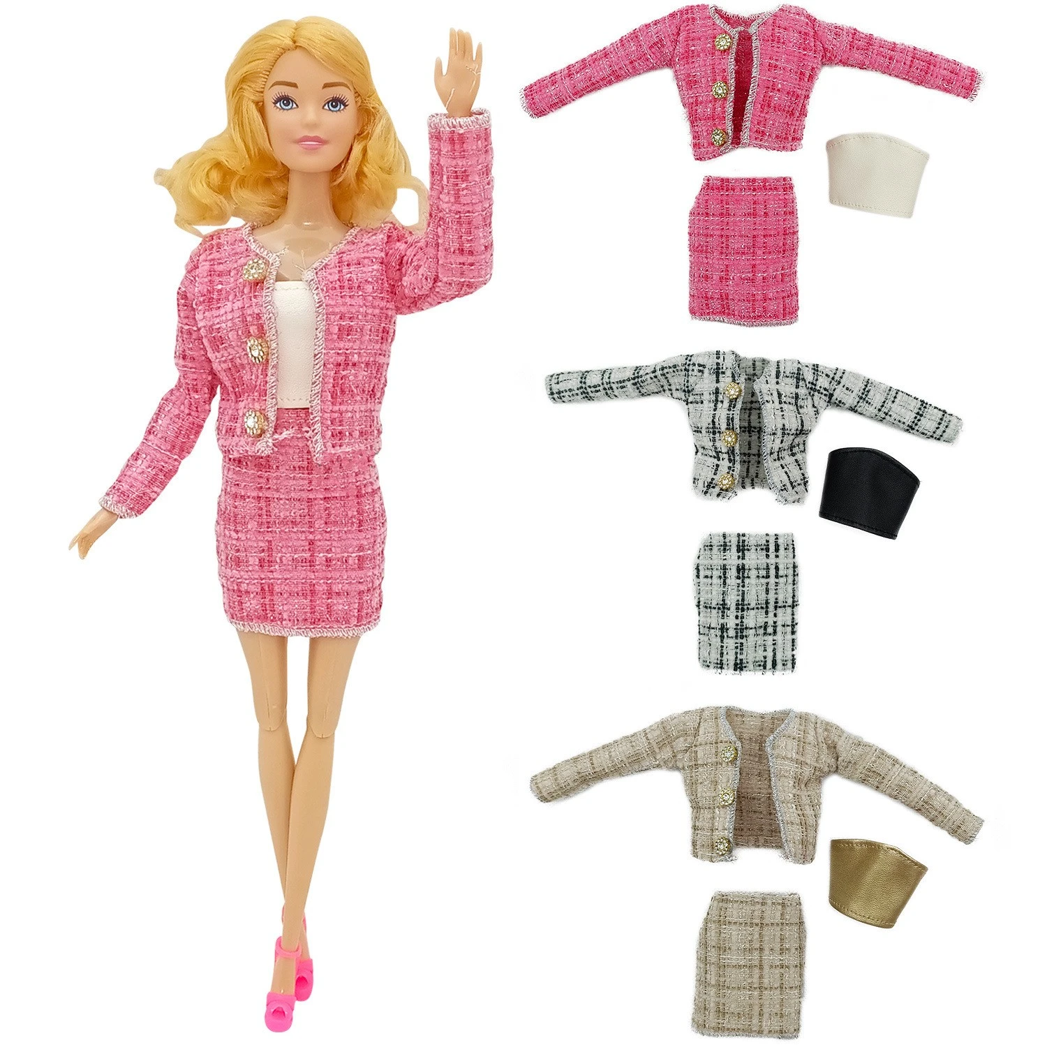 Doll Clothes Outfit Dress Fashion Coat Pants Clothing For Barbie Doll Clothes Doll Accessories