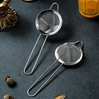 1PC Fine Mesh Sieve Strainer Stainless Steel Cocktail Strainer Food Strainers Tea Strainer Coffee Strainer with Long Handle 1