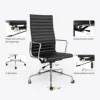 High Back Classic Genuine Leather Office Chair Ergonomic Office Chair Adjustable Swivel Leather Computer Desk Gaming Chair 3