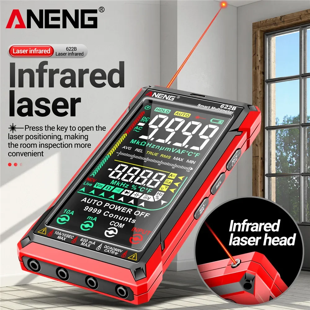 ANENG Ʈ  Ƽ 6000 īƮ, True RMS DC AC  ׽, а,  ĿнϽ, Ohm ڵ , 622B, 622A