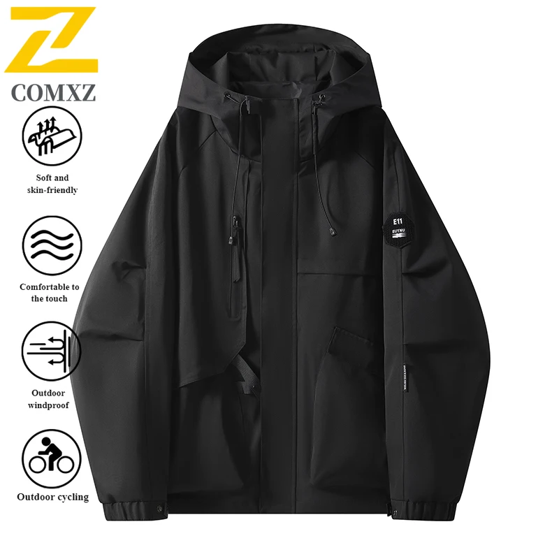 EiAO Jacket Unisex Japanese Outdoor  Waterproof Windproof Workwear Style Mountain Coat for Urban Hiking Camping Daily Wear 2025
