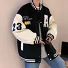 Loose Men's Baseball Jacket Autumn New Style American Retro High Street Trend Splicing Color Collision Letter Embroidery Coat