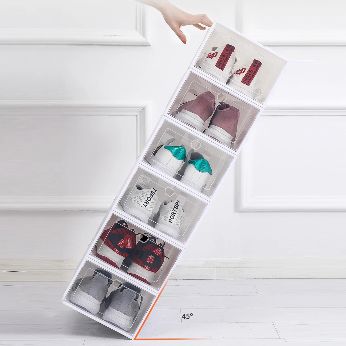 Transparent Shoe Box Drawer Foldable Storage