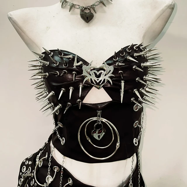 Cropped Spikey Top and Skirt 1