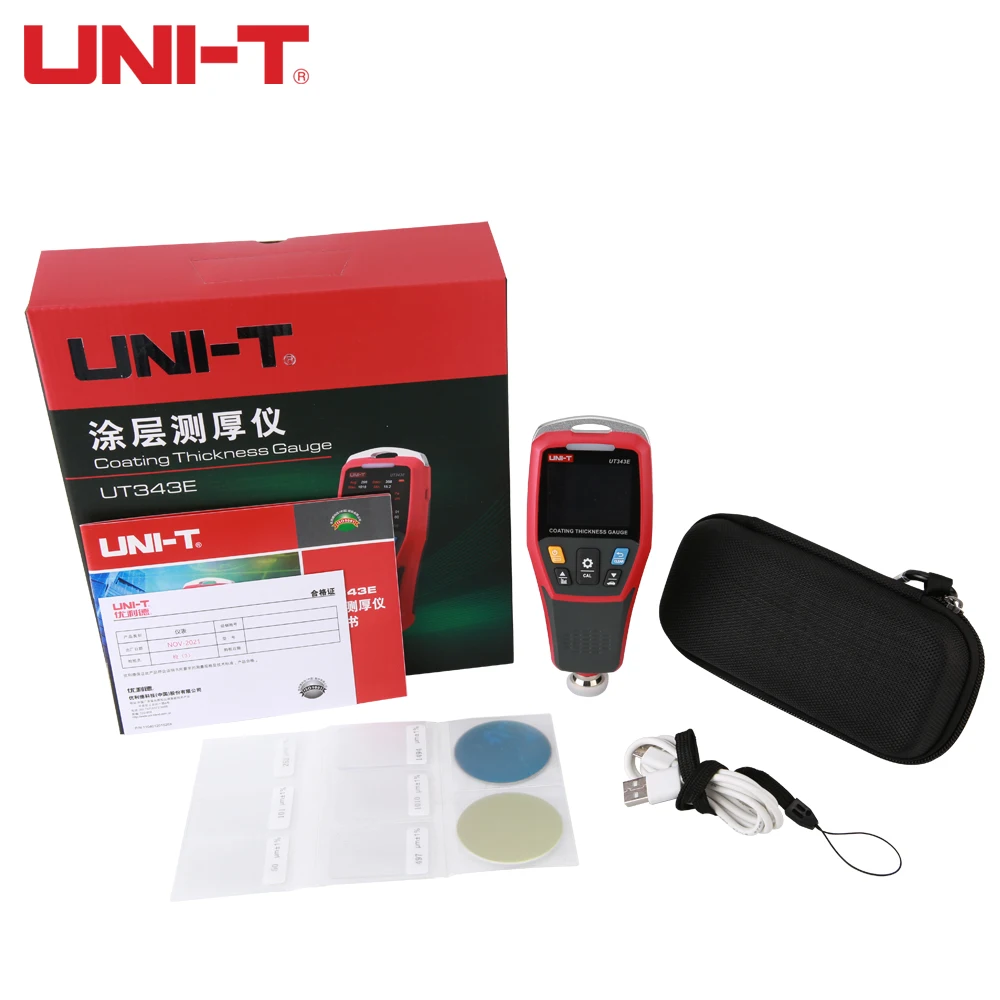UNI-T UT343E Coating Thickness Gauge 0-2000&micro;m Car Film Paint Thickness Tester TFT Screen Display With Bluetooth